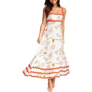 Women Boho Beach Flowy Dress Y2k Spaghetti Strap Sleeveless Smocked A-line Swing